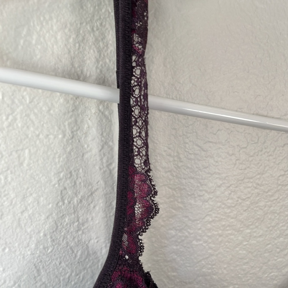 Felina Lingerie Elegant Purple and Gray/Black Lace Camisole Size L - Picture 7 of 10